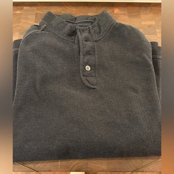 Tommy Bahama Charcoal  Gray Quarter-Zip Sweatshirt - Picture 2 of 6